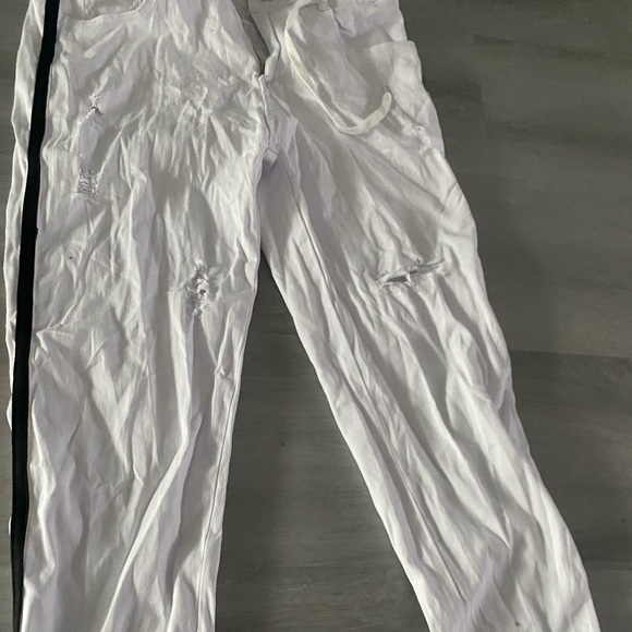 Distressed White denim skinny jeans size small 32 - Picture 2 of 3